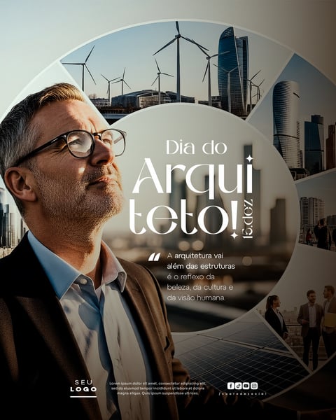 DIA DO ARQUITETO 15 DE DEZEMBRO SOCIAL MEDIA PSD EDITÁVEL 6