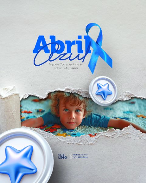 SOCIAL MEDIA - ABRIL AZUL - APOIE ESSA CAMPANHA