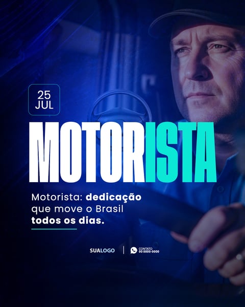 DIA DO MOTORISTA 25 DE JULHO SOCIAL MEDIA PSD EDITÁVEL 2