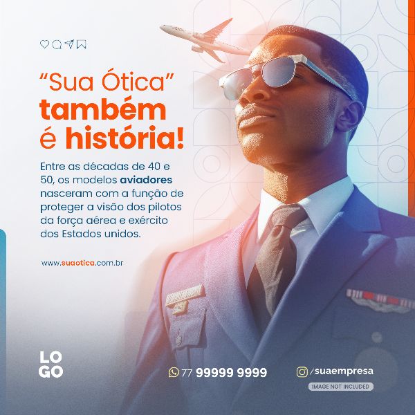 TAMBÉM É HISTÓRIA - AVIADOR | SOCIAL MEDIA - ÓTICA