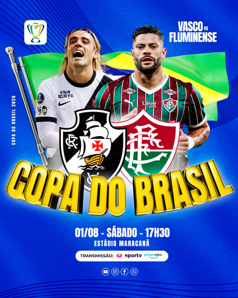 Copa do Brasil Vasco Fluminense Clássico no Maracanã PSD Editável