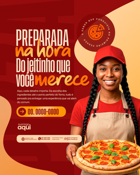 Social Media Pizzaria Delivery PSD Editável