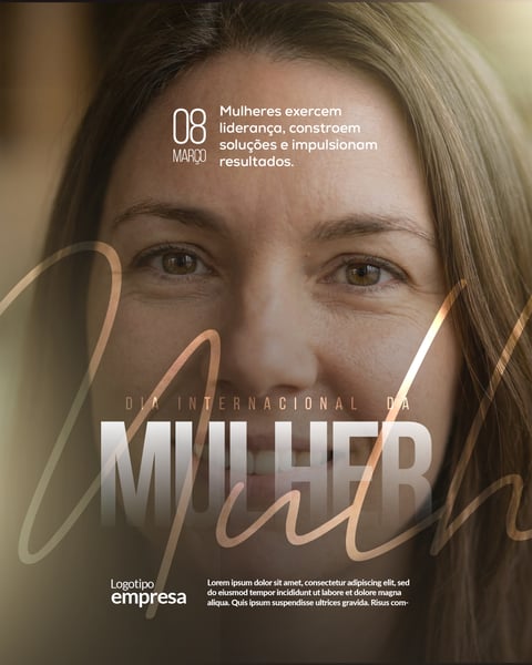 Dia Internacional da Mulher 08 de Março Social Media PSD Editável