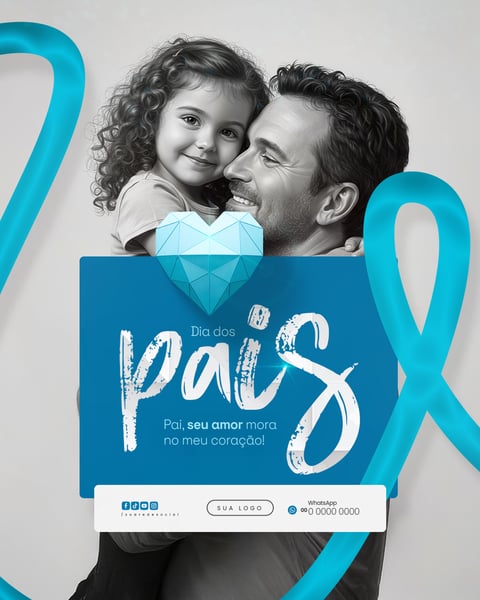 FELIZ DIA DOS PAIS 10 DE AGOSTO SOCIAL MEDIA FEED PSD EDITÁVEL 5