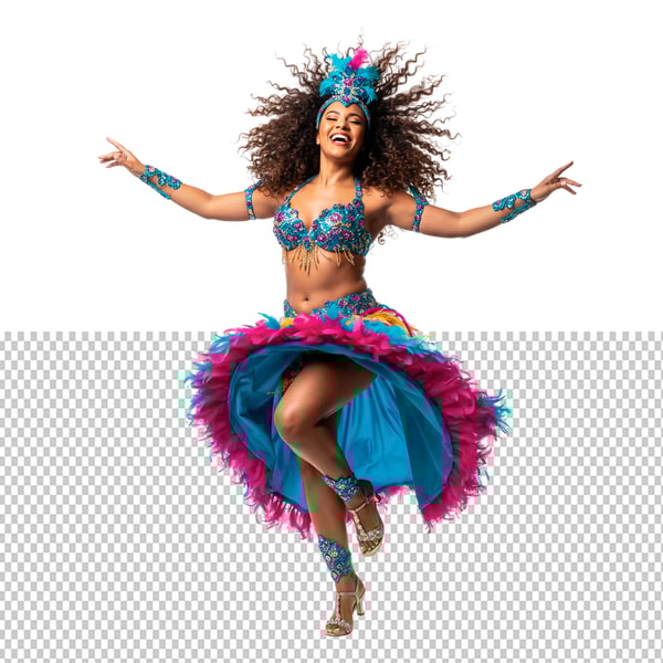 MULHER COM ROUPA DE CARNAVAL EM PNG