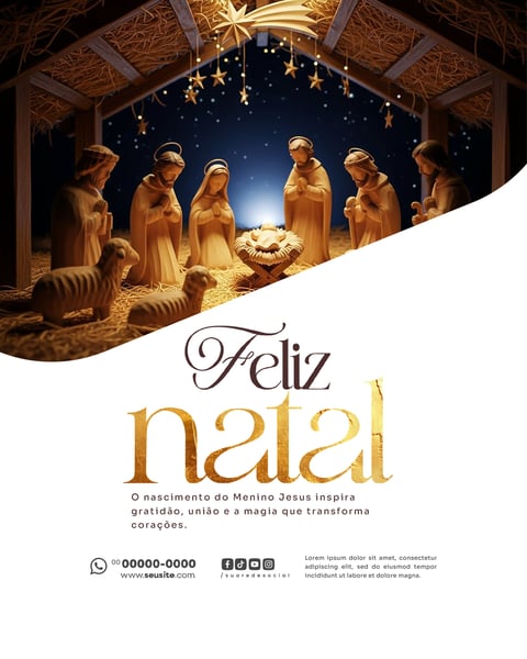	 Feliz Natal 25 de Dezembro Social Media PSD Editável