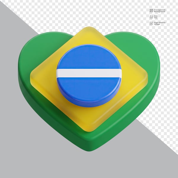 ELEMENTO 3D PARA COMPOSIÇÃO BRASIL PNG 021