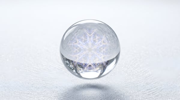 ESFERA CRISTAL PERFEITA TRANSPARENTE REFLEXO LUZ MINIMALISTA DECORAÇÃO LUXO ARTE VIDRO 01