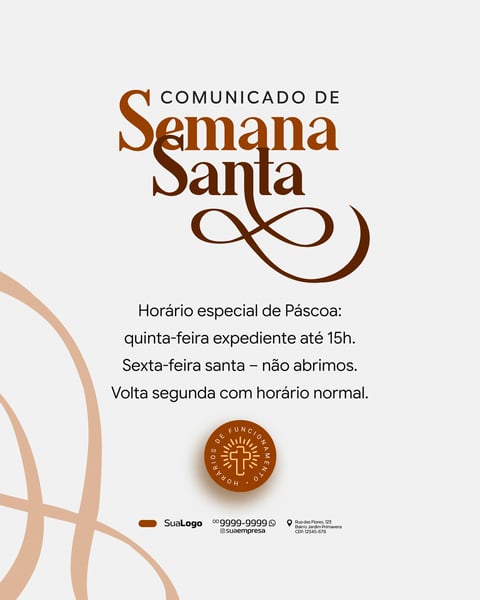 COMUNICADO SEMANA SANTA INFORMÁTIVO SOCIAL MEDIA PSD EDITÁVEL 3