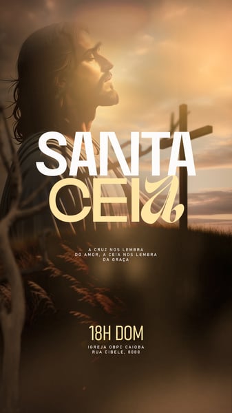 FLYER GOSPEL SANTA CEIA PSD STORY 3