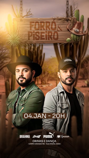FLYER EVENTO SHOW FORRÓ E PISEIRO PSD STORY 38
