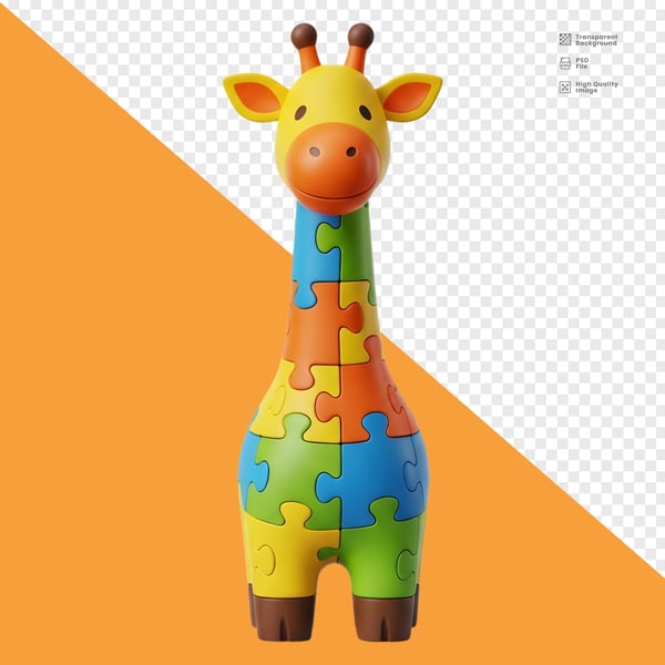 ELEMENTO PARA O DIA DO AUTISMO 3D 02