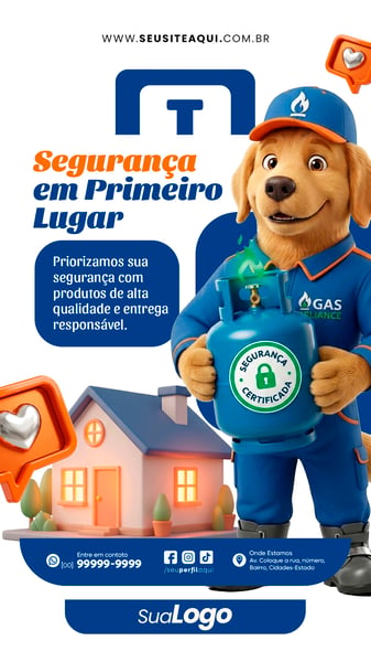 STORY DISTRIBUIDORA DE GÁS SOCIAL MEDIA PSD EDITÁVEL TEMPLATE 08