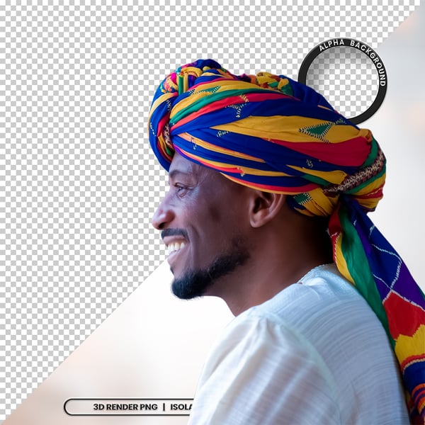 HOMEM NEGRO AFRO ELEMENTO PSD PNG 5
