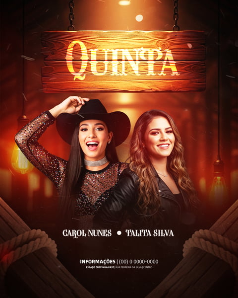 FLYER EVENTOS ARTISTAS SHOWS FESTA - SOCIAL MEDIA PSD EDITÁVEL 15