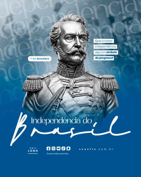INDEPENDÊNCIA DO BRASIL 7 DE SETEMBRO FEED SOCIAL MEDIA EDITÁVEL