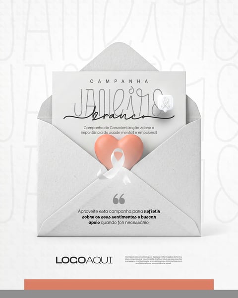 JANEIRO BRANCO CORAÇÃO E FITA SOCIAL MEDIA FLYER PSD EDITÁVEL