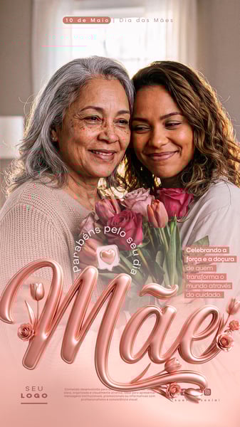 DIA DAS MÃES 10 DE MAIO STORY SOCIAL MEDIA PSD EDITÁVEL 2