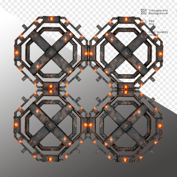 ELEMENTE DE FERRO COM LUZ - ELEMENTO 3D PARA COMPOSIÇÃO - IRON