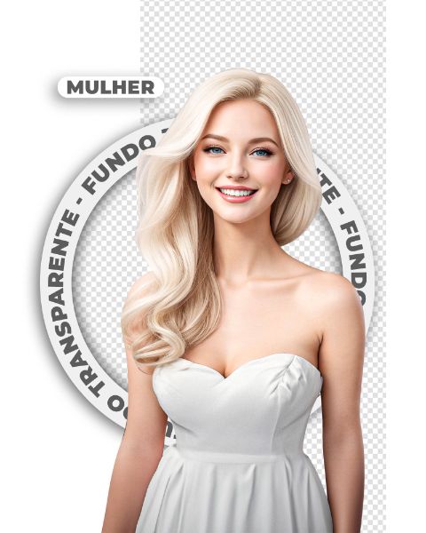 MULHER COM VESTIDO BRANCO | IMAGEM SEM FUNDO | PSD EDITÁVEL