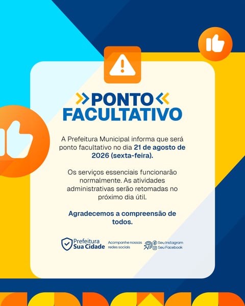 Social Media Ponto Facultativo Prefeitura