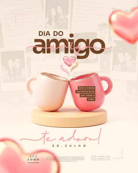 DIA DO AMIGO 20 DE JULHO SOCIAL MEDIA PSD EDITÁVEL 5