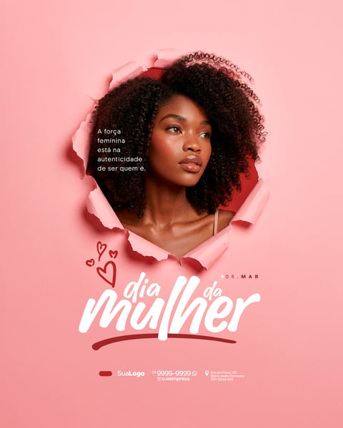 DIA INTERNACIONAL DA MULHER 08 DE MARÇO SOCIAL MEDIA PSD EDITÁVEL 3