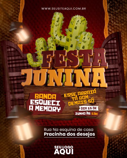 FESTA JUNINA, SÃO JOÃO - PSD EDITÁVEL