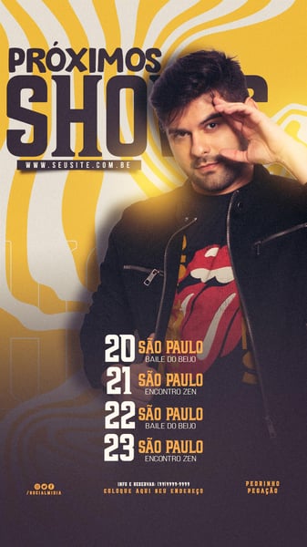 FLYER ARTISTA AGENDA DE SHOWS STORIES