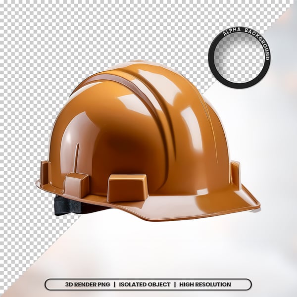 3D RENDER CAPACETE DE SEGURANÇA ELEMENTO ÍCONE PSD PNG