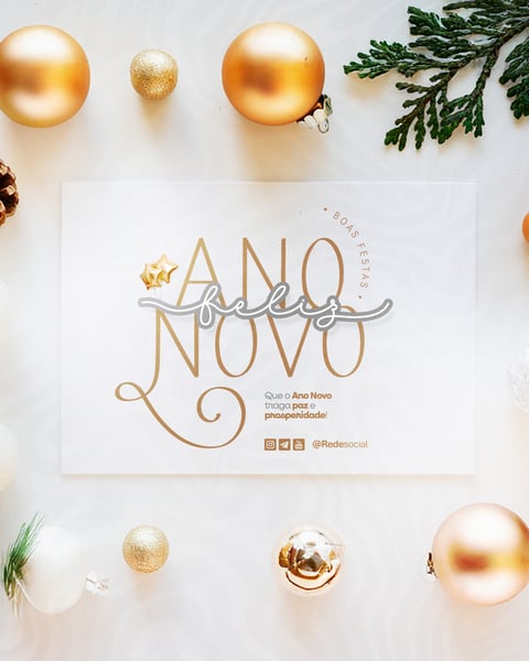 FELIZ ANO NOVO REVEILLON BOAS FESTAS SOCIAL MEDIA PSD EDITÁVEL