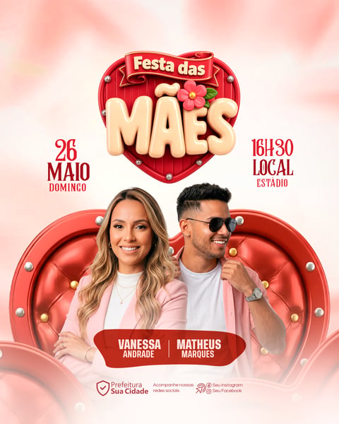 DIA DAS MÃES PREFEITURA SOCIAL MEDIA FESTA
