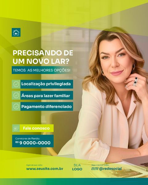 IMOBILIÁRIA IMÓVEIS CORRETOR SOCIAL MEDIA FEED VERTICAL