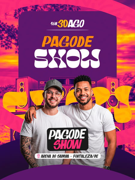 40 FLYER EVENTO PAGODE SHOW FEED PSD EDITÁVEL