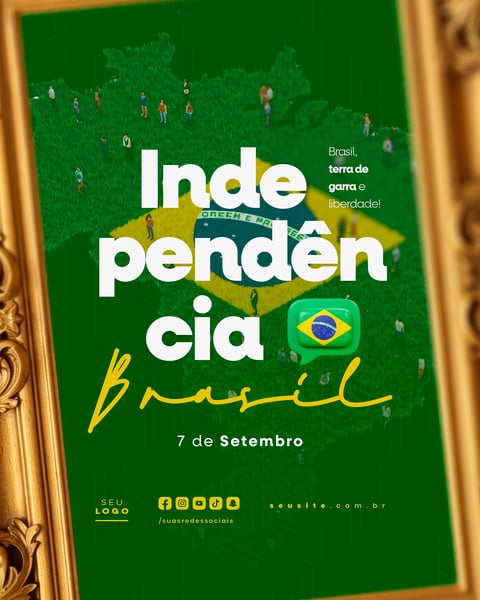 INDEPENDÊNCIA DO BRASIL 7 DE SETEMBRO FEED SOCIAL MEDIA EDITÁVEL