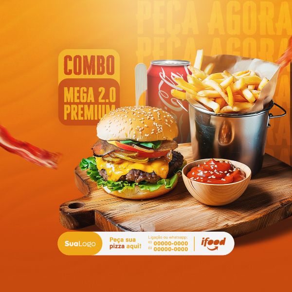 HAMBURGUERIA E PIZZARIA SOCIAL MEDIA POST FEED