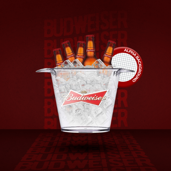 BAR DEPÓSITO BALDE BUDWEISER CERVEJA PNG