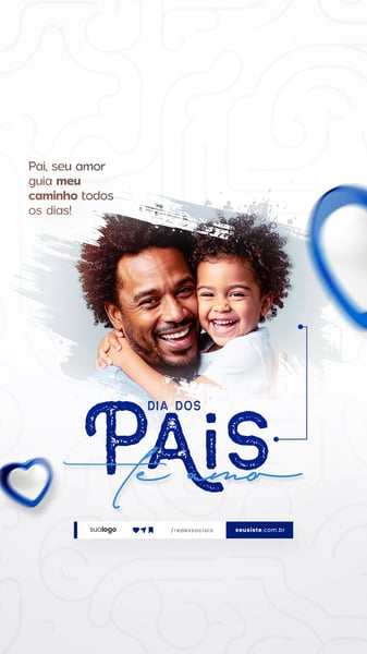 DIA DOS PAIS AGOSTO PAI - FLYER SOCIAL MEDIA PSD EDITÁVEL