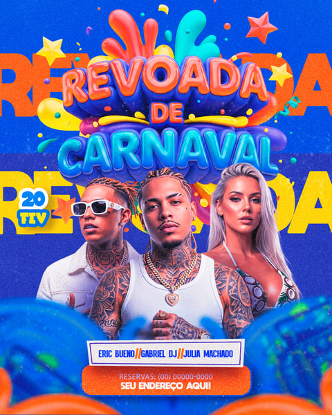 FLYER PARA EVENTOS REVOADA DE CARNAVAL 2 FEED