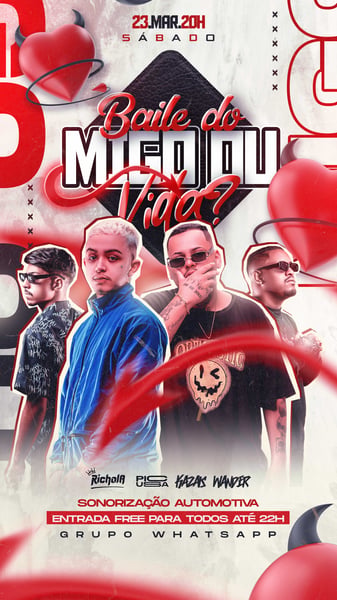 FLYER EVENTO BAILE PSD EDITÁVEL