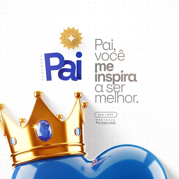 FELIZ DIA DOS PAIS 10 DE AGOSTO SOCIAL MEDIA FEED PSD EDITÁVEL 6