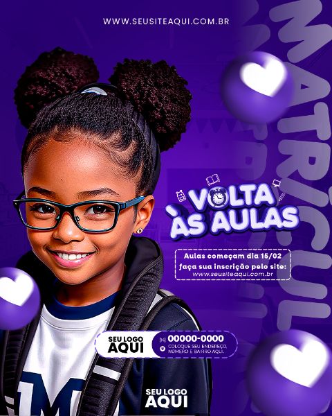 FEED | VOLTA ÀS AULAS | MATRÍCULAS ABERTAS | ESCOLA | PSD EDITÁVEL