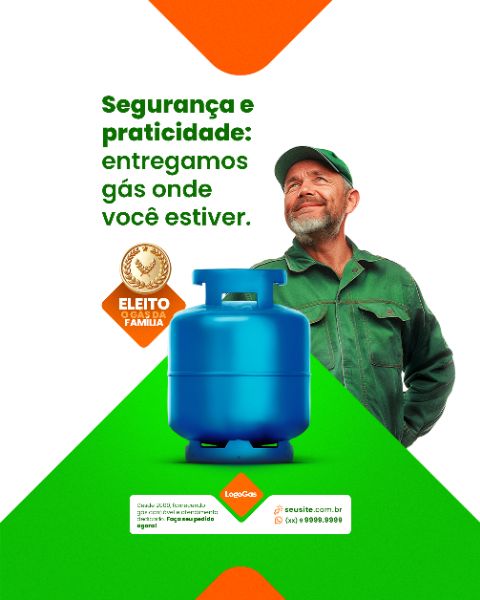 SOCIAL MEDIA - DISTRIBUIDOR DE GÁS - SEGURANÇA E PRATICIDADE