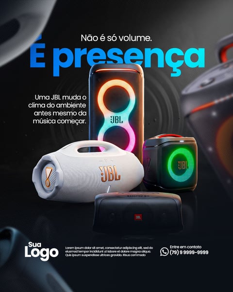 CAIXAS DE SOM JBL NÃO É SÓ VOLUME É PRESENÇA