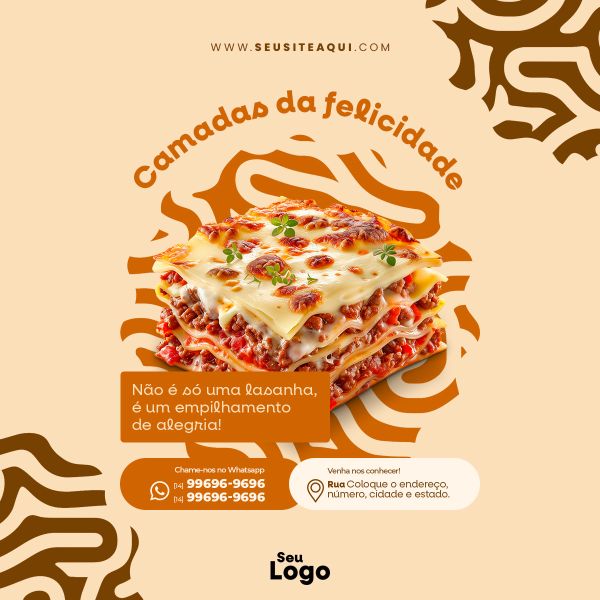 FEED QUADRADO - CASA DE MASSAS | RESTAURANTE | PSD EDITÁVEL