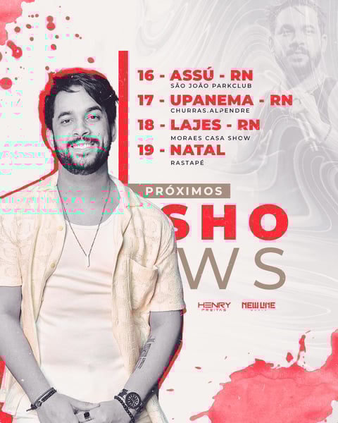 FLYER ARTISTA AGENDA DE SHOWS FEED