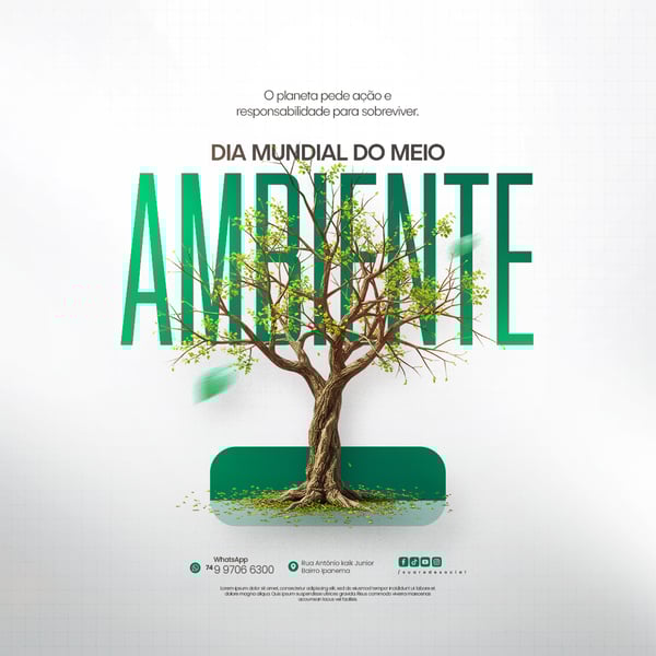 05 DE JUNHO - DIA MUNDIAL DO MEIO AMBIENTE SOCIAL MEDIA PSD EDITÁVEL