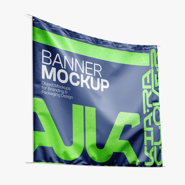 MOCKUP DE BANNER SUSPENSO EM PSD EDITÁVEL 3