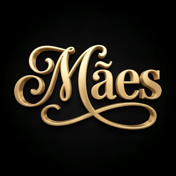 SELO 3D DIA DAS MÃES TIPOGRAFIA DOURADO 03