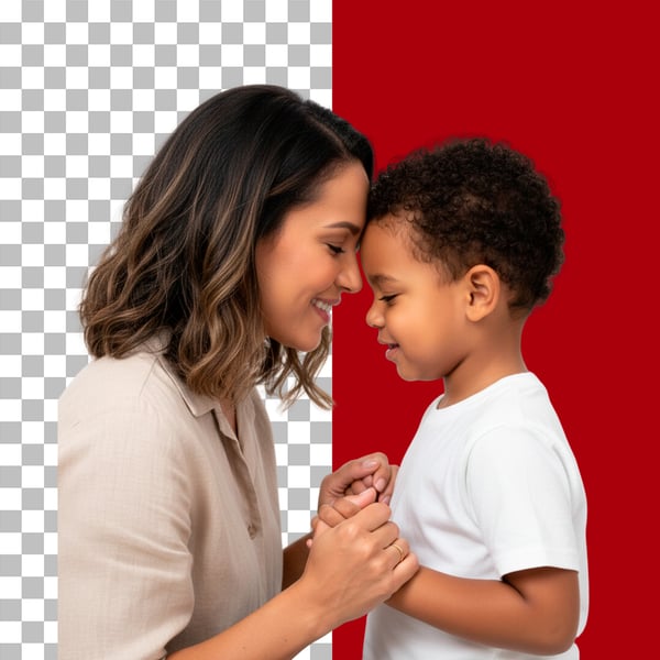 IMAGEM PARA COMPOSIÇÃO MÃE E FILHO FELIZES EM PNG